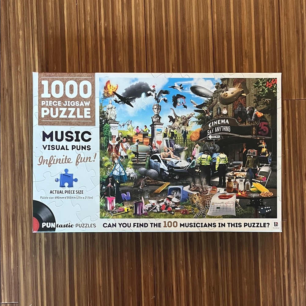 NWT Music Puntastic Puzzles 1000-Piece Jigsaw Puzzle - Multicolor